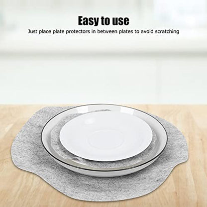 Plate Separators Storage, Set Of 48/24Pcs 3 Different Size, Thick And Premium Soft Felt Plate Dividers For Dish/Coffee Saucers Protecting And Stacking(48Pcs)