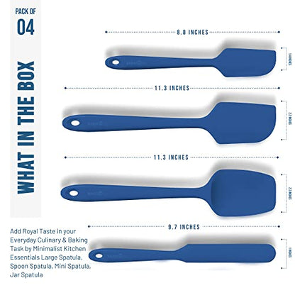  AkeRoyal Silicone Spatula Set - 4-Piece Rubber Spatulas Silicone Heat Resistant 600°F For Everyday Task - Seamless Design Kitchen Spatulas For Nonstick Cookware - Silicone Kitchen Utensils Sets