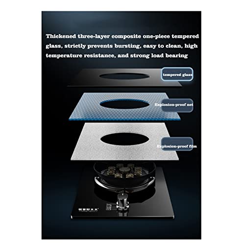  Portable Gas Stove, 5.2KW 9-cavity Wok With Flameout Protection, Black Tempered Glass Cast Iron Pot Frame, Easy To Clean (Size : NG)