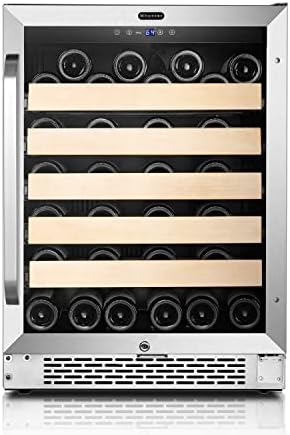  BWR-541STS 24" Built-in 54 Bottle Wine Refrigerator Cooler, Stainless Steel, One Size, Silver