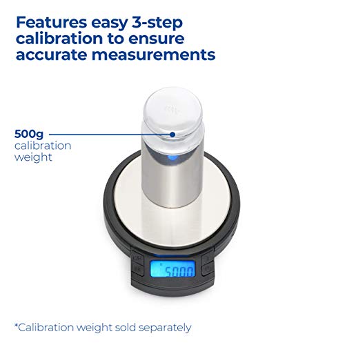  Merican Weigh Scale AXIS Series Precision Bowl Digital Pocket Scale, 650g X 0.1g (AXIS-650)