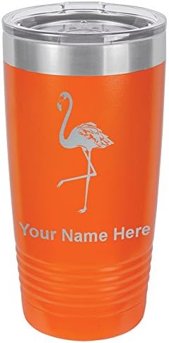  20oz Vacuum Insulated Tumbler Mug, Flamingo, Personalized Engraving Included (Coral)