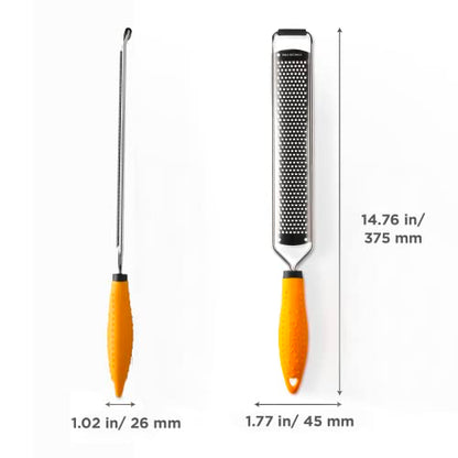  PRO Lemon Zester & Heavy Duty Cheese Grater & Vegetable Grater — Parmesan Cheese Lemon, Garlic, Nutmeg, Chocolate, Fruits, Vegetables, Ginger Grater - Cheese Shredder & Stainless Steel Grater