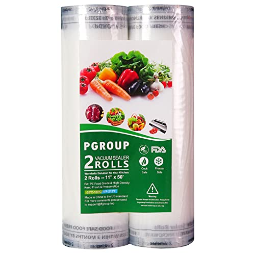  Vacuum Sealer Bags (2 Rolls-11" X 50') For Food Saver Commercial Grade, BPA Free, Heavy Duty Great For Vac Storage, Meal Prep