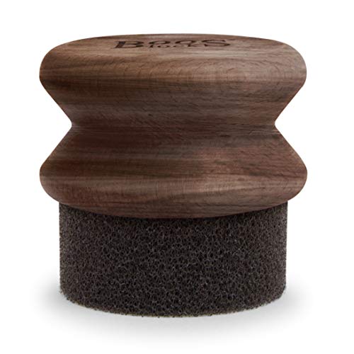  John Boos APPLICRND-W Butcher Block Oil & Cream Applicator, 2.5x2.5x2.5, Walnut Wood
