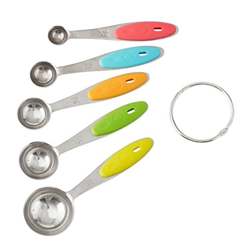  ROSANNA PANSINO By Wilton Measuring Spoons, 5-Piece Metal Measuring Spoons Set