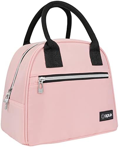  PUX Insulated Lunch Box Women, Lunch Bag Tote Girls Kids Teen Adult, Cute Soft Lunch Cooler Container Work School, Reusable Thermal Food Meal Prep Organizer Lunch Pail Travel Beach, Floral Purple