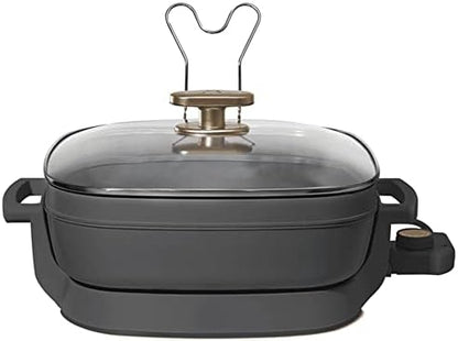 GENERIC 5-in-1 Electric Expandable Skillet, White Icing, Up To 7 QT