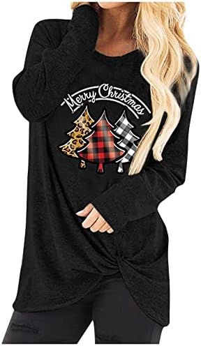  Crewneck Sweatshirts For Women Cute Fashion Sweatshirts Long Sleeve Christmas Print Plus Size Pullover Top Streetwear