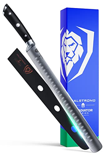  Slicing & Carving Knife - 12 Inch - Gladiator Series Elite - Granton Edge - Forged High-Carbon German Steel Kitchen Knife - G10 Handle - Razor Sharp - W/Sheath - NSF Certified