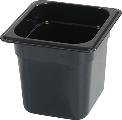  Carlisle FoodService Products 3086003 StorPlus High Heat Food Pan, 2.5" Deep, Third Size, Black, 1/3 Size (Pack Of 6)