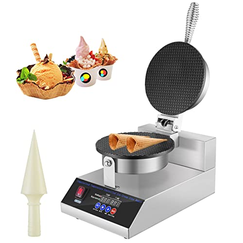  Commercial Ice Cream Chicken Rolls Machine Household Waffle Chicken Rolls Iron Omelet Hotel Restaurant Non Stick PID ControlProgrammable Stainless SteelWaterproof Keypad