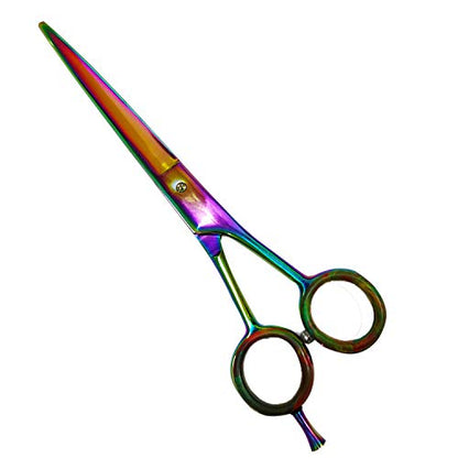  RAHWAR Professional Hair Cutting Scissor Shear (7.0 Inches) 440c Janapnese Stainless Steel Hairdressing Barber Scissor, Extra Sharp Hair Cutting Scissor For Men/Women With Free Leather Case (Multi)