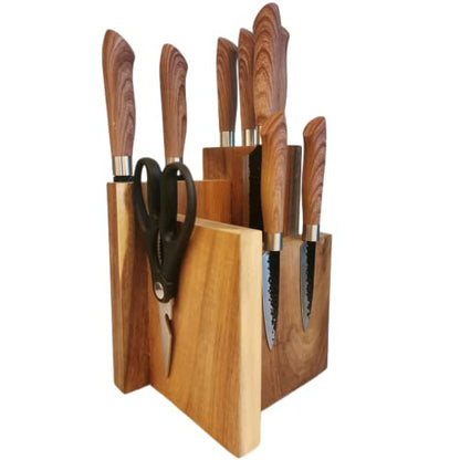  Knife Block With Strong Magnets,Magnetic Knife Holder Without Knives,Display Stand And Storage Rack