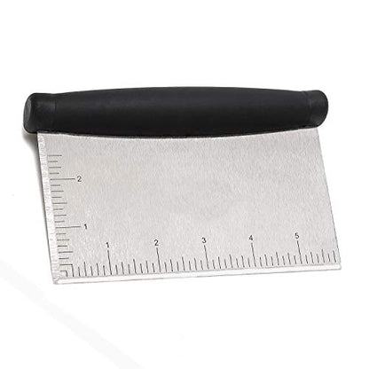  And Kitchen Tool Stainless Steel Metal Griddle Scraper Chopper Cutter For Bread And Pizza Dough Purpose Stainless Steel Scraper & Chopper Dough Scraper, Dough Cutter & Pastry Scraper