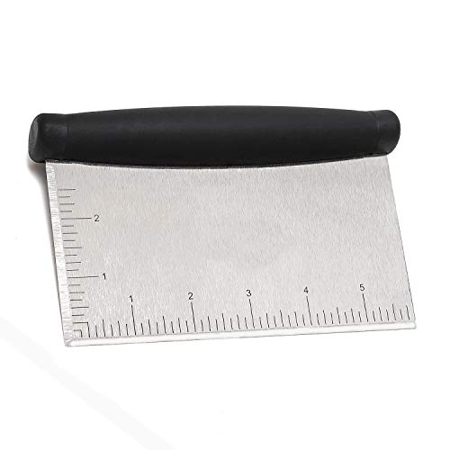  And Kitchen Tool Stainless Steel Metal Griddle Scraper Chopper Cutter For Bread And Pizza Dough Purpose Stainless Steel Scraper & Chopper Dough Scraper, Dough Cutter & Pastry Scraper