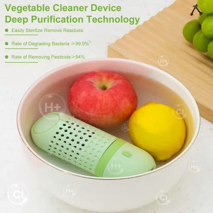  Fruit And Vegetable Washing, Vegetable Purifier Machine, Fruit Cleaner Device, Fruit Purifier For With OH-ion Purification Technology For Cleaning Fruit, Vegetable, Rice, Tableware