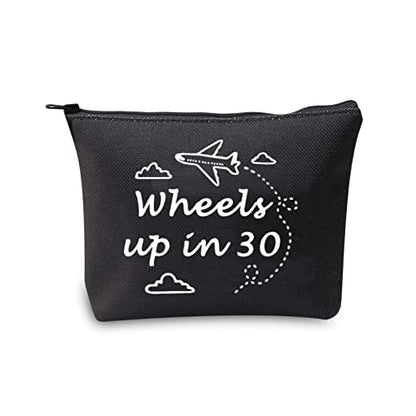  TSOTMO TV Show Merchandise Zipper Pouch Criminal TV Show Inspired Gift Wheels Up In 30 Makeup Bag Gift For Fans (Wheels BLK)