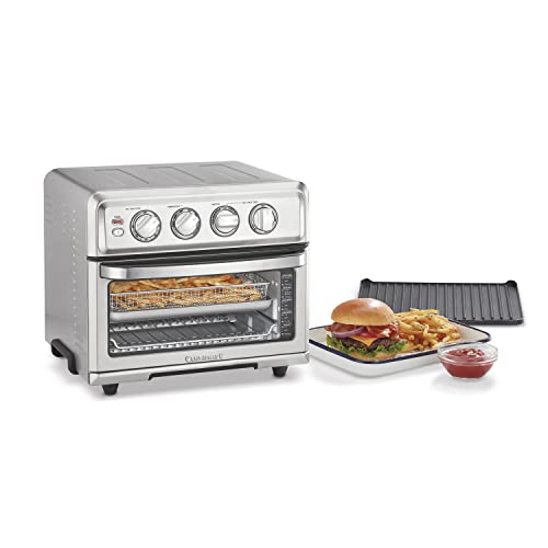 Cuisinart Air Fryer + Convection Toaster Oven, 8-1 Oven With Bake, Grill, Broil & Warm Options, Stainless Steel, TOA-70