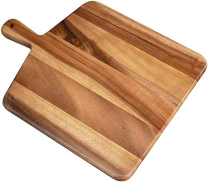  Villa Acacia Wooden Cutting Board - 17 X 6 Inch Wood Board Serving Tray For Bread And Cheese With Handle - Decorative Charcuterie Boards For New Home, Wedding Gift