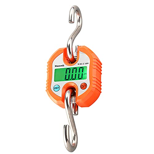  Luggage Scales Digital Kitchen Scales Luggage Scales Crane Scales Digital With Hooks, Portable Hanging Scales With Display (Orange)…