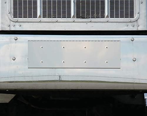  Stainless Steel Hinged Tow Pin Cover With Holes For 2 License Plates For Peterbilt 379