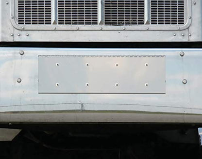  Stainless Steel Hinged Tow Pin Cover With Holes For 2 License Plates For Peterbilt 379