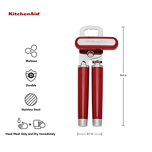 KitchenAid Gourmet Multifunction Can Opener / Bottle Opener, 8.36-Inch, Empire Red