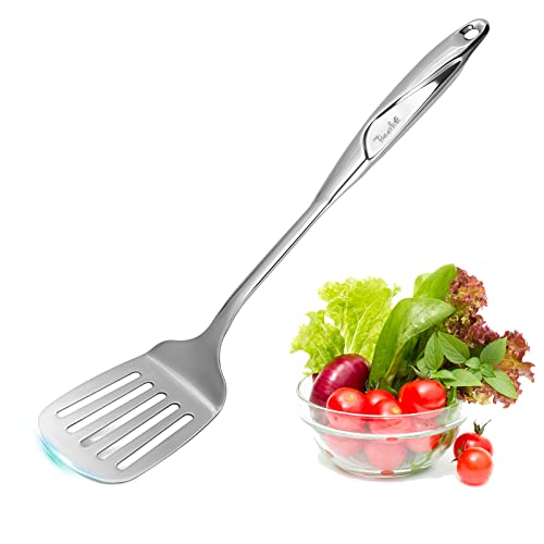  High-grade Stainless Steel Slotted Spatula,Cooking Slotted Turner For Kitchen 1-Pcs (13.5 Inch)