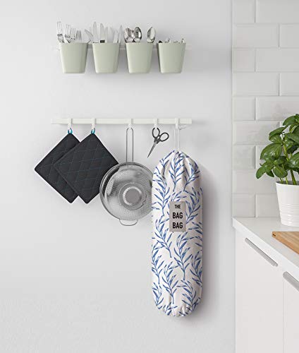  Tropical Leaves Grocery Bag Storage Holder, Grocery Shopping Bags Carrier,Plastic Bag Dispenser, Organizer Recycling Grocery Pocket Containers For Home And Kitchen,Gifts For Family 23x9 Inch