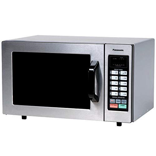 Panasonic Countertop Commercial Microwave Oven With 10 Programmable Memory And Touch Screen Control, 1000W Of Cooking Power - NE-1054F - 0.8 Cu. Ft (Stainless Steel) & Nordic Ware Deluxe Plate Cover