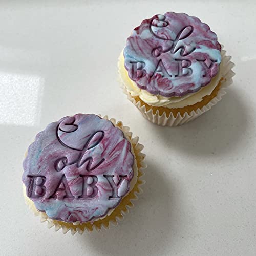  Oh Baby Cookie Stamp Fondant Embosser 6cm (2.36 Inches) Made In The UK For Baking, Cooking, Fondant, Icing, Cupcake, Cookie, Cake, Biscuits, Decoration