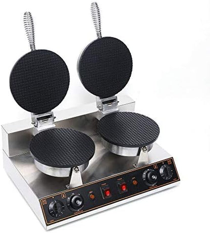  Electric Waffle Maker Machine 2000W, 4 Slice Nonstick Waffle Maker, Commercial Stainless Steel Square Waffle Maker, Temperature And Time Control, For Restaurant Bakeries Snack Bar Home, 50~300℃