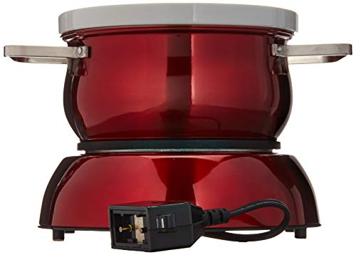  Trudeau Electric Scarlet Fondue Pot, 84 Oz, Red