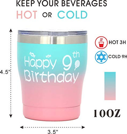  9th Birthday Gifts, 9th Bday Gifts, 9th Birthday Water Bottle, 9 Birthday Ideas, Birthday Gift For 9 Year Old, Kids 9 Yrs Old Gifts, Happy 9th Birthday, Its My 9th Birthday