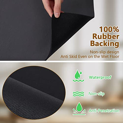  Coffee Mat Absorbent Coffee Bar Mat For Kitchen Hide Stain Rubber Backed,Super Absorbent Draining Mat,12" X 19" Coffee Bar Accessories Fit Under Coffee Pot
