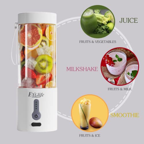  Portable Blender 18.5oz With USB-C Rechargeable, 6 Blades & 150W Powerful Portable Blender For Shake And Smoothies, Cordless & Lightweight Small Smoothies Blender For Travel, Office, On-the-go