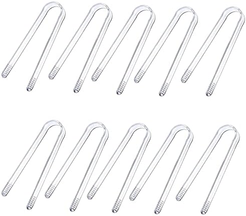  6 Packs Of Plastic Buffet Serving Tongs,6.3 Inch Mini Clear Tongs For Appetizers,Serving Food,Ice Cube,Tea,Coffee Party And Jars.