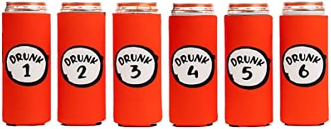  Axendale Tall Can Sleeve For Slim Can And Tall Beer Cans - Set Of 6 12oz Skinny Insulated Cooler Sleeves To Keep Drinks Cold - Compatible With Truly, Michelob Ultra, Seltzers, Redbull (Color Glitter)