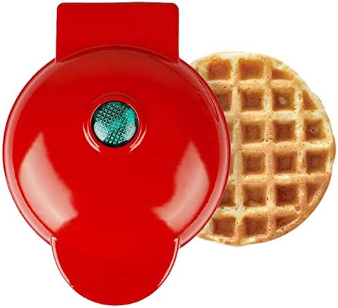  Household Mini Make Waffle Children's Baking Machine Mini Waffle Maker, Red