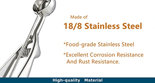  Professional 18/8 Stainless Steel Medium Cookie Scoop, Size 40