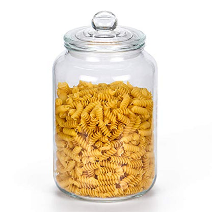  Glass Jar With Airtight Lid, Glass Canister 0.79 Gallon, Pantry Storage Container, Large Apothecary Jar For Candy, Cookie, Flour, Brown Sugar (3000ml/101oz)