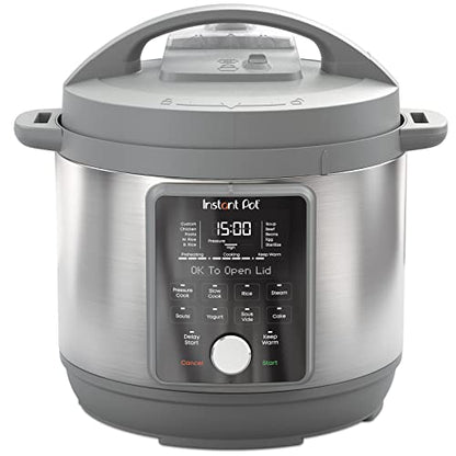  Duo Plus, 6-Quart Whisper Quiet 9-in-1 Electric Pressure Cooker, Slow Cooker, Rice Cooker, Steamer, Sauté, Yogurt Maker, Warmer & Sterilizer, Free App With 1900+ Recipes, Stainless Steel