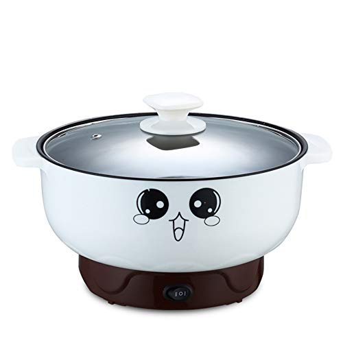  4-in-1 Multifunction Electric Skillet With Lid Nonstick Stainless Steel Small Electric Stockpot Hot Pot Skillet Noodles Rice Cooker Steamed Egg Soup Porridge Fried Cooking 110V (2.8L, Electric Skillet)