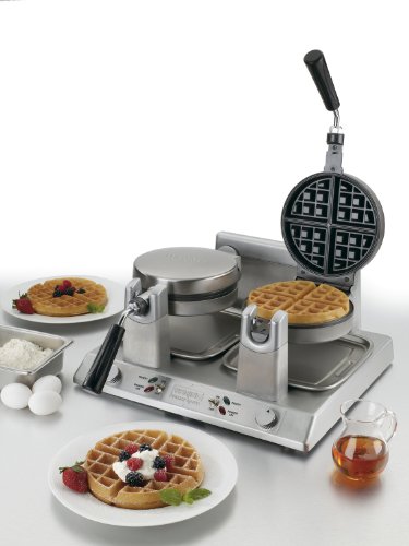  Commercial WW250B Heavy Duty Double Side-by-Side Belgian Waffle Maker, 208-volt