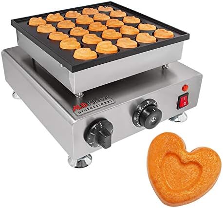  Poffertjes Maker | Dutch Pancakes Maker (25 Mini Pancakes (Heart-Shaped))