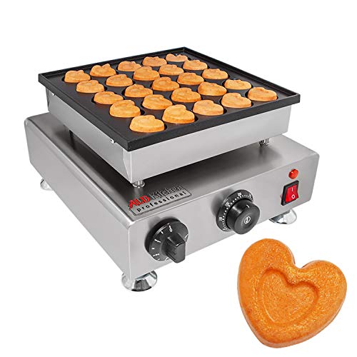  Poffertjes Maker | Dutch Pancakes Maker (25 Mini Pancakes (Heart-Shaped))