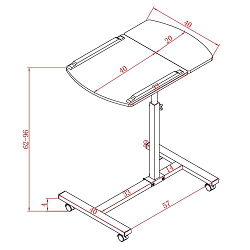  EYHLKM Height Adjustable Laptop Stand With Mouse Pad | Sturdy And Portable | Ergonomic Laptop Desk Table