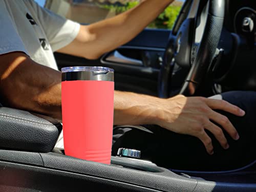  20oz Vacuum Insulated Tumbler Mug, Flamingo, Personalized Engraving Included (Coral)