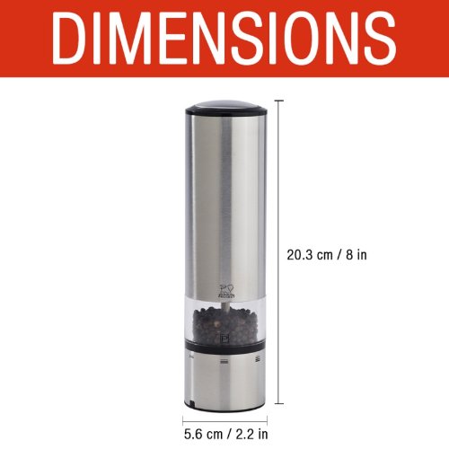 Peugeot Electric Salt & Pepper Mill Set - Stainless (Elis U'select Stainless Steel)